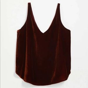 Loft Petite Velvet Shell